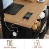 Large Wooden Kitchen Island with Power Outlet & LED Lights, Multi-Tier Bakers Rack with Microwave Shelf - 4 of 4