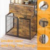42.5 Inch Dog Cage Furniture with Shelves Storage - Large Dog Cage with Dividers, Durable Indoor Kennel, Easy Entry and Exit Pet Fence - 4 of 4