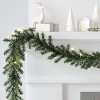 9' Christmas Pre-Lit Artificial Pine Bough Garland Green with LED Lights - Wondershop™ - 2 of 4