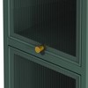 SKRAN Tall Bathroom Cabinet, Freestanding Fluted Floor Narrow Cabinet with Glass Doors and  Storage for Kitchen, Living Room - 4 of 4