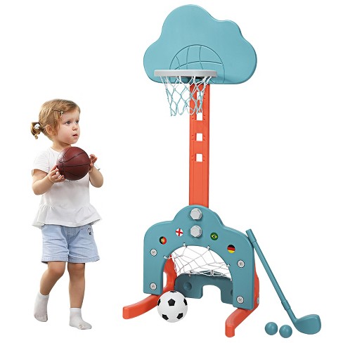 Kids Indoor Basketball Hoop Set with 4 Balls