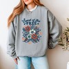 Simply Sage Market Distressed Land Of The Free Flowers Sweatshirt - 3 of 4