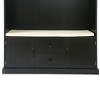 NicBex Hall Tree with Bench Entryway Hall Tree with 3 Hooks, 3 Open Shelves, 2 Drawer and 2 Storage Cabinets Anti-Dumping Hall Tree, Black - 4 of 4