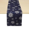Unique Bargains Christmas Table Runner Navy Blue White 72"x13" 1 Pc - 4 of 4