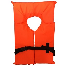 Hardcore Coast Guard approved life jackets. Type II keyhole life vest in classic May West style. Compliance flotation device. - 1 of 2
