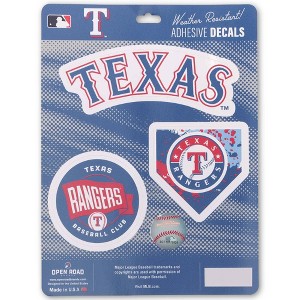 MLB Texas Rangers Sticker Decal - 3pk - 1 of 4