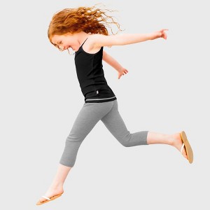 City Threads Girls 100% Cotton Soft Capri Leggings - USA-Made - 1 of 4