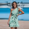 Women's Floral One-Shoulder Ruffle Mini Dress - Cupshe - 3 of 4