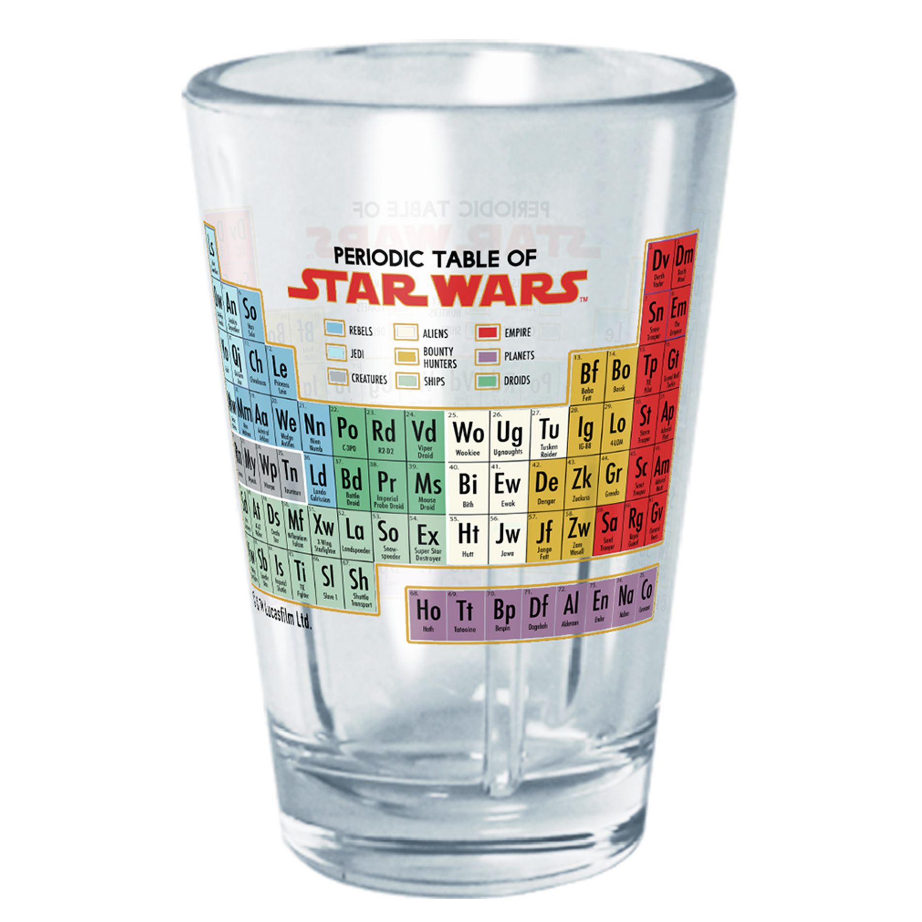 Star Wars Periodic Table  Tritan Shot Glass - Clear - 2 oz.
