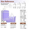 KWPZQEB Hardshell Luggage Sets 3 Pieces with TSA Lock, Lightweight Luggage Travel Set with Spinner, Luggage +Handbag+Cosmetic Case - 3 of 4
