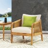 VYNXARIA Acacia Wood and Wicker Outdoor Club Chair Set - Stylish Comfort for Your Patio - 3 of 4