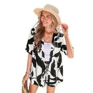 Women's Stylish Geometric Print Beach Shorts - Cupshe - 1 of 4