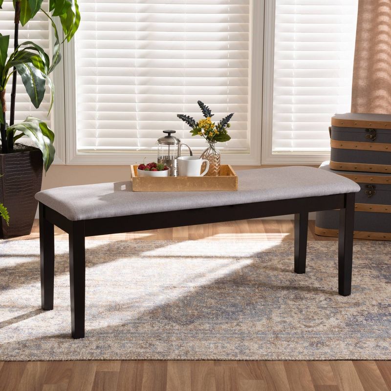 Teresa Fabric Upholstered and Wood Dining Bench - Baxton Studio, 6 of 8