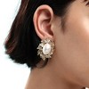 SOHI Women's Pearl White Party Studs - 4 of 4