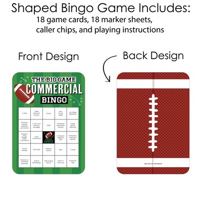 The Big Game Football Bingo Cards and Markers Set