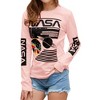 Nlife Women Long Sleeve White NASA Letter Print T Shirt Autumn Winter - 4 of 4