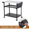 Outdoor Grill Table Cart with 4 Wheels, Stainless Steel Pizza Oven Table for Outside, Movable Prep Table Cooking Station - 2 of 4