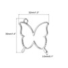 Unique Bargains Alloy Necklace Resin Casting Butterfly Shaped Pendant Frames 1.4" 20 Pcs - 2 of 4