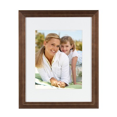 11" x 14" Matted to 8" x 10" Kieva Wall Frame Brown - DesignOvation