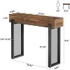 41" Console Table with Storage, Industrial Small Entryway Table with Mesh Metal Legs, Sofa Table Behind Couch - 3 of 4