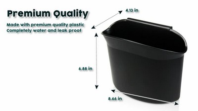  Zone Tech Portable Hanging Mini Car Garbage Can – Classic Black Trash  Can - Premium Quality Automotive Universal Traveling Portable Car Trash Can  Wastebasket for Cars, Office, Home (1-Pack) : Automotive