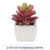 Unique Bargains Artificial Plants Ceramic Pot Plastic 2.01"x2.01"x2.95" 1 Pc - 3 of 4
