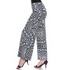 Women's Geometric Printed Palazzo Pants - White Mark - 2 of 3