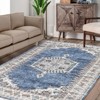 coucheta Faux Wool Machine Washable Vintage FloralPrinted  Area Rugs Non Slip Low Pile Stain Resistant  Indoor Modern Ultra Soft Carpet - 4 of 4
