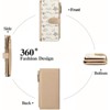 Clotth Floral Vegan Leather Wallet for Women - Large Capacity RFID Blocking Trifold Wallet with 20 Card Slots for Daily Use - 4 of 4