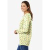Woman Within Plus Size Perfect Printed Long-Sleeve V-Neck Tee - 4 of 4