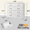 Sandinrayli 8 Drawer Dresser for Bedroom, Large Dresser with Steel Handles, Wide Modern Closet Drawers, White - 3 of 4