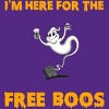 Women's Design By Humans I'm Here For The Free Boos Funny Halloween Ghost Shirt By Galvanized Racerback Tank Top - 2 of 3