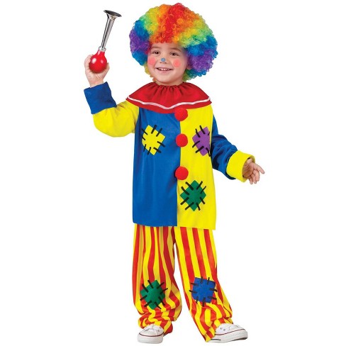 Fun World Big Top Fun Toddler Clown Costume - Colorful Polka Dot Dress With Hat, Small 24mo-2T 1 thumbnail image