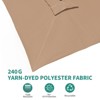Large Cantilever Patio Umbrella, 10' X 10' Heavy Duty Large Aluminum Outdoor Umbrella with Solar LED Lights & Weighted Base, 360° Rotation - 4 of 4