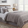 12pc Full Chambray Matelasse Stripe Comforter & Sheet Bedding Set Gray -  Threshold™