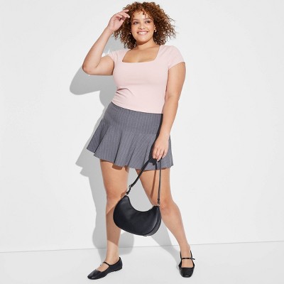 Women's Cap Sleeve Square Neck T-Shirt - Wild Fable™
