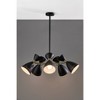 5-Head Oscar Pendant Black - Adesso: Mid-Century Modern, Adjustable, Overhead Island Lighting, ETL Listed - 2 of 3