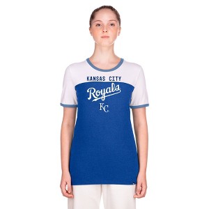 MLB Kansas City Royals Women's Bi-Blend Ringer T-Shirt - 1 of 4