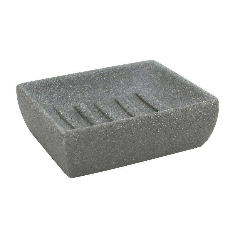 Charcoal Stone Soap Dish Gray - Allure Home Creations, 3 of 6