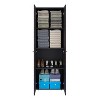 ORRD 2-Door Freestanding Closet, Black Wardrobe with 4 Shelves for Bedroom/Laundry Room, Compact Storage Cabinet Organizer - 3 of 4