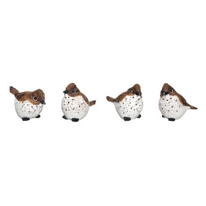 Transpac Small Resin Flicker Woodpecker Bird Set of 4 Spring Home Decorations - 1 of 1