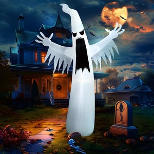 Joyfy 12 FT Halloween Inflatable Decoration Towering Terrible Ghost with Build-in LED for Halloween Party Yard, Garden, Lawn Outdoor Decoration - 1 of 4