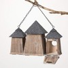 10.25"H Sullivans Wood Triple Birdhouse Condo, Gray - 4 of 4