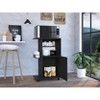 NicBex Mobile Kitchen Island Cart Morden Kitchen Carts on Wheels with Storage with 2 Storage Shelves, 1 Cabinet and Spice Rack for Kitchen - 3 of 4