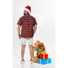 LA LEELA Men's Beach Button Down Funky Santa Flannel Dress Shirt Vacation Party Ugly Christmas Tree Hawaiian Gifts shirts for Men - 4 of 4