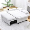 CAVINAS Space-Saving 2-in-1 Sofa Bed,65.7-inch Convertible Sofa with Adjustable Backrest and Modern Letter Stripes - 3 of 4