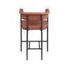 Meridian Furniture,Malin Cognac Vegan Leather Counter Stool, Set of 2 - 4 of 4