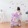 Olivia's Little World Twinkle Star Princess Baby Doll Convertible Pram, Purple - 2 of 4