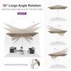 PURPLE LEAF Outdoor Modern Pergola Retractable Roof Aluminum Frame with Sun Shade Canopy Patio Shelter for Garden Yard Deck - 3 of 4