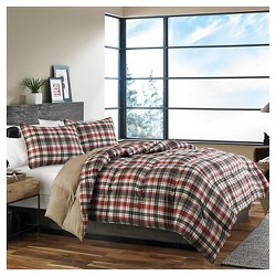 Twin Lakehouse Plaid Comforter Set Blue - Eddie Bauer : Target